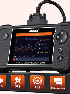 ANCEL FX2000-US OBD2 Scanner, 4-System Car Diagnostic Tool with Live Data, Engine ABS SRS Transmission Code Reader