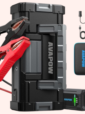 AVAPOW 6000A Car Battery Jump Starter, Portable Heavy-Duty Jump Starter Battery Pack with Jumper Cables, 12V Car Jump Box for Emergency Roadside Assistance