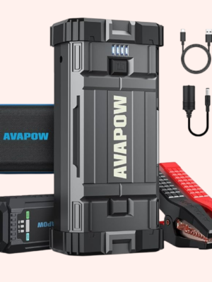AVAPOW Car Jump Starter 4000A Peak, Portable 12V Battery Booster Pack with Jumper Cables, Heavy-Duty Jump Box for Cars, Trucks, SUVs & Emergency Roadside Assistance
