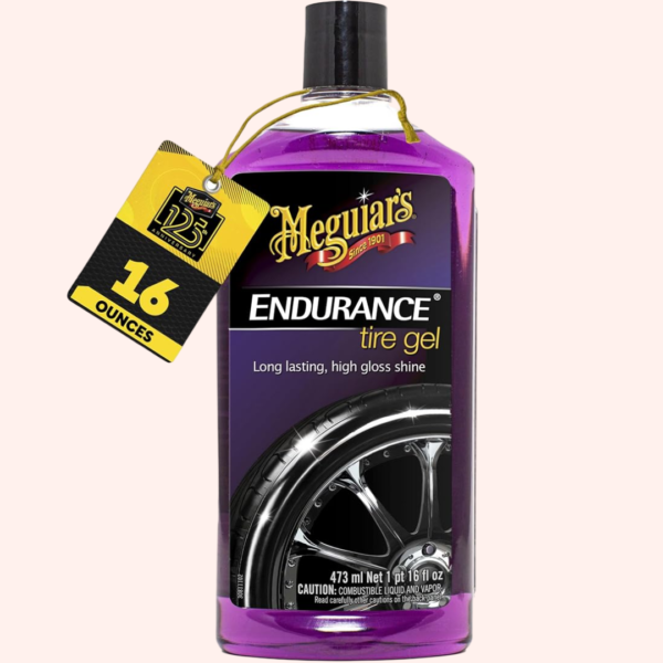 Meguiar’s Endurance Tire Gel, Premium Tire Shine & Long-Lasting Gloss Finish for Cars, Trucks & SUVs, Deep Black Tire Appearance, 16 Oz
