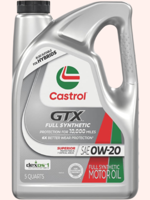 Castrol GTX Full Synthetic 0W-20 Motor Oil – 5 Quarts