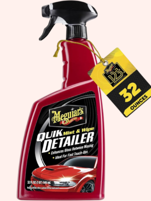 Meguiar's Quik Detailer, Quick Car Detailing Spray, Removes Light Dust, Fingerprints & Smudges, Enhances Gloss, 32 Oz