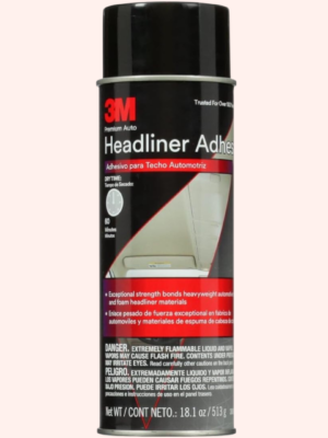 3M Headliner & Fabric Adhesive, 18.1 Oz – High-Strength Spray Adhesive for Automotive Headliners, Fabric, Foam & Upholstery