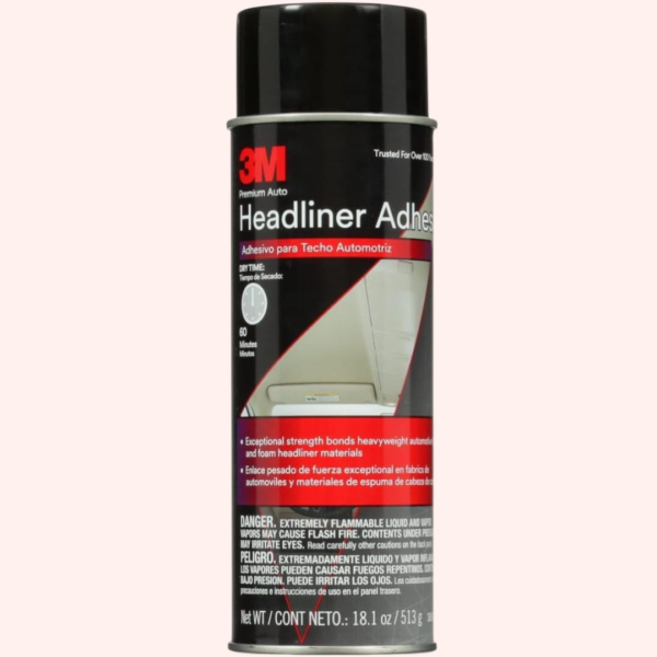 3M Headliner & Fabric Adhesive, 18.1 Oz – High-Strength Spray Adhesive for Automotive Headliners, Fabric, Foam & Upholstery