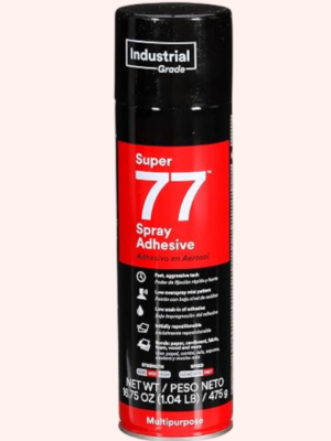 3M Super 77 Multipurpose Permanent Spray Adhesive, High-Strength Glue for Fabric, Foam, Plastic & More, 16.75 Oz