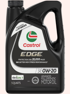 Castrol EDGE 0W-20 Advanced Full Synthetic Motor Oil – 5 Quarts