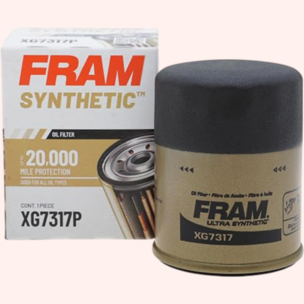 FRAM Synthetic XG7317P Engine Oil Filter, 20,000-Mile Synthetic Oil Change Filter, Premium Automotive Engine Protection, Spin-On Oil Filter
