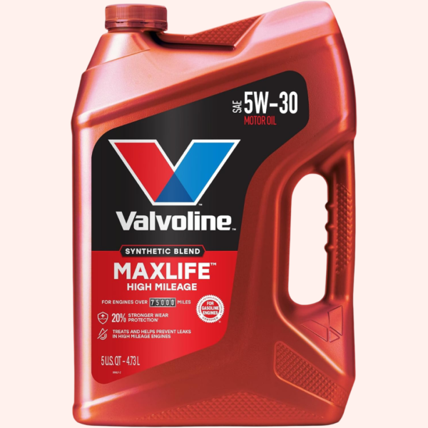 Valvoline MaxLife High Mileage 5W-30 Synthetic Blend Motor Oil – 5 Quarts