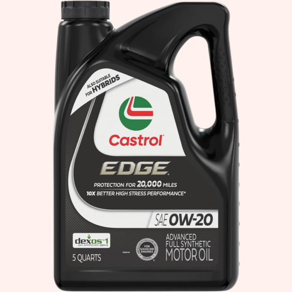 Castrol EDGE 0W-20 Advanced Full Synthetic Motor Oil – 5 Quarts