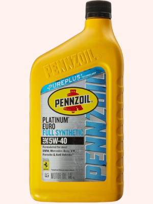 Pennzoil Platinum Euro Full Synthetic 5W-40 Motor Oil – Advanced European Engine Protection & Performance