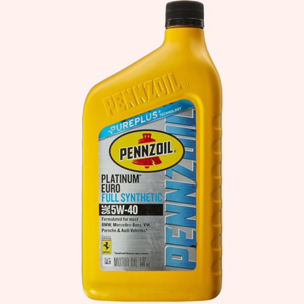 Pennzoil Platinum Euro Full Synthetic 5W-40 Motor Oil – Advanced European Engine Protection & Performance